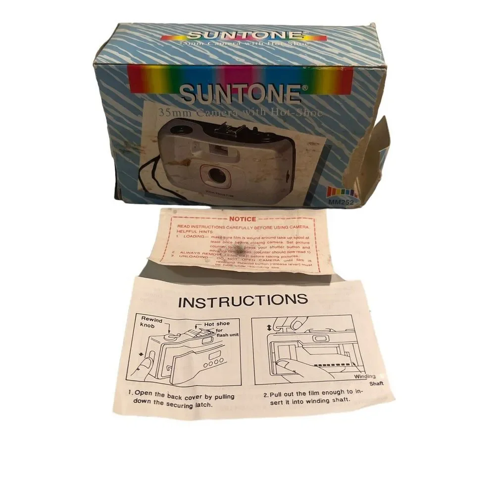 Vintage Suntone MM252 35mm Camera‎ w/ Box Never Used *Read Des*
